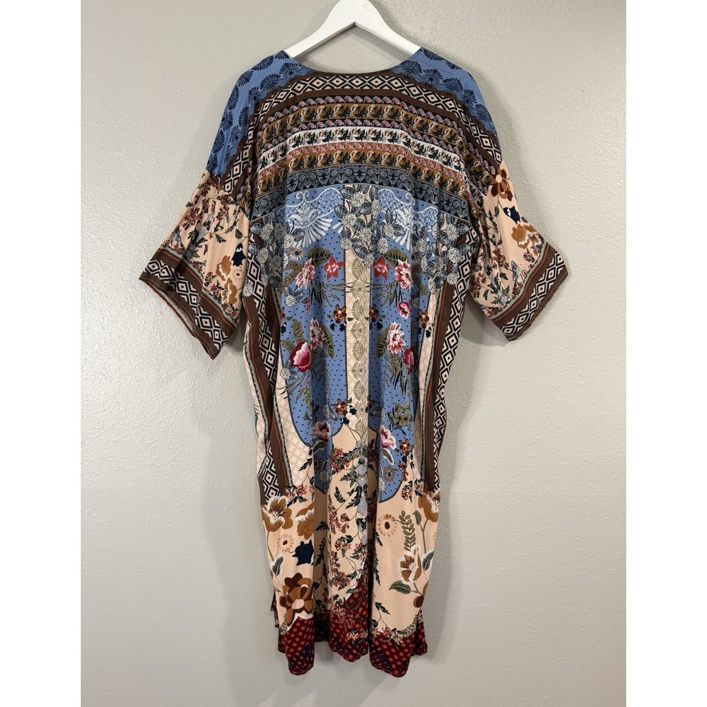Bohemian Soft Flowy Kimono Robe - Duster Lounge Wrap - Whimsigoth Lagenlook‎ OS